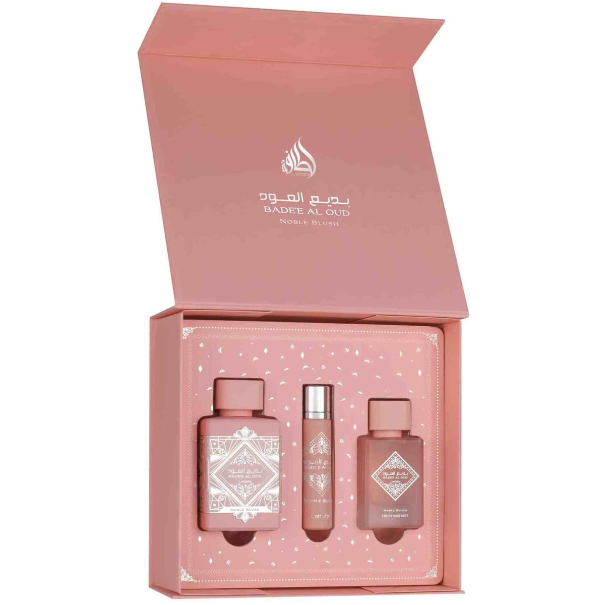 Set cadou Lattafa A Luxurious Badee Al Oud Noble Blush 3 pcs