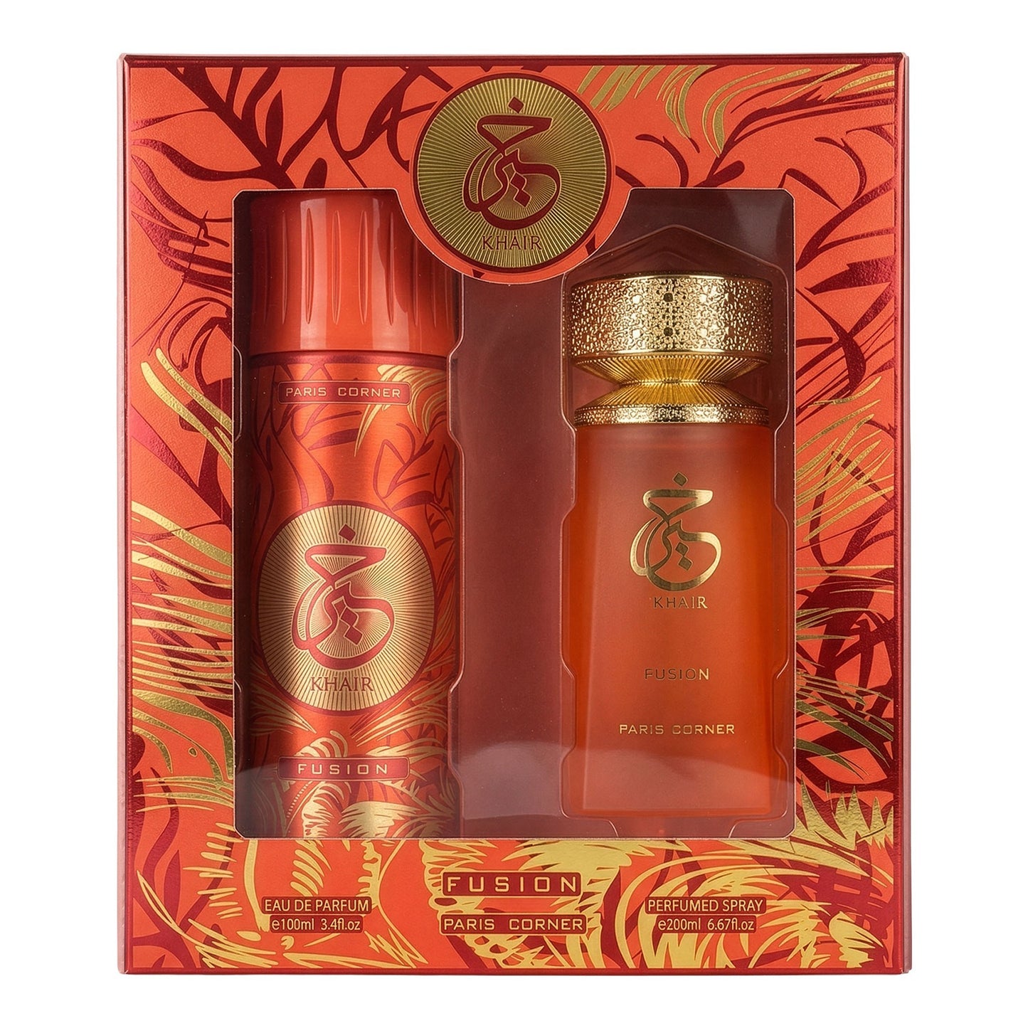 Paris Corner Khair Fusion Eau de Parfum 100 ml + Deodorant Spray 200 ml