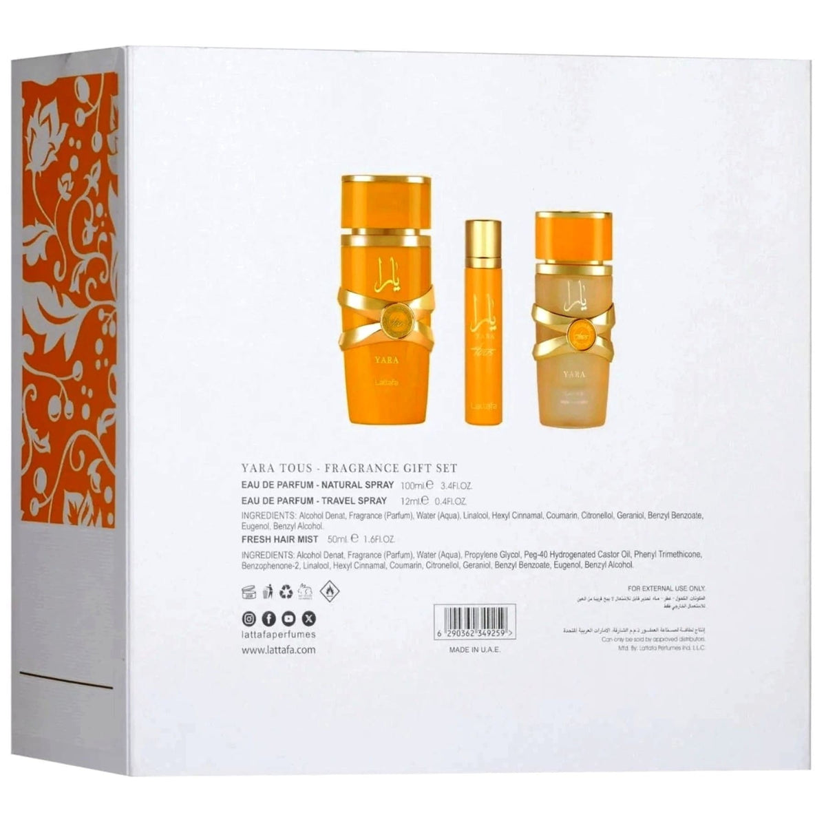 Set Cadou Yara Tous Lattafa 3pcs d