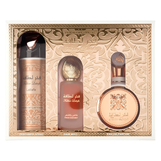 Set Lattafa Fakhar Women 3 pcs - Oriental Fragrance En-Gros