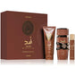 Set cadou Lattafa Asad Bourbon 3 PCS 100 ml + 12 ml + Gel de Dus